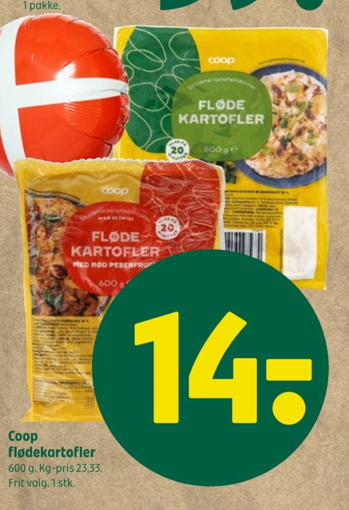 Coop, Flødekartofler med Rød Peber
