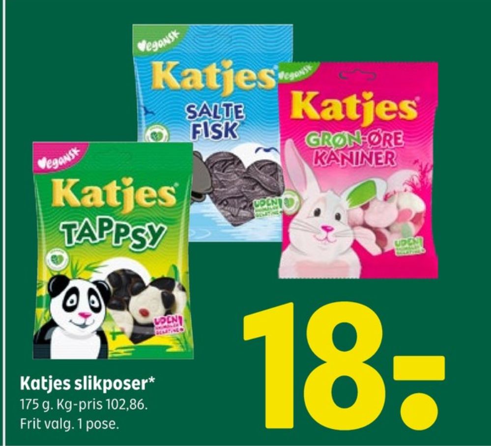 Katjes Salte Fisk, Slikposer