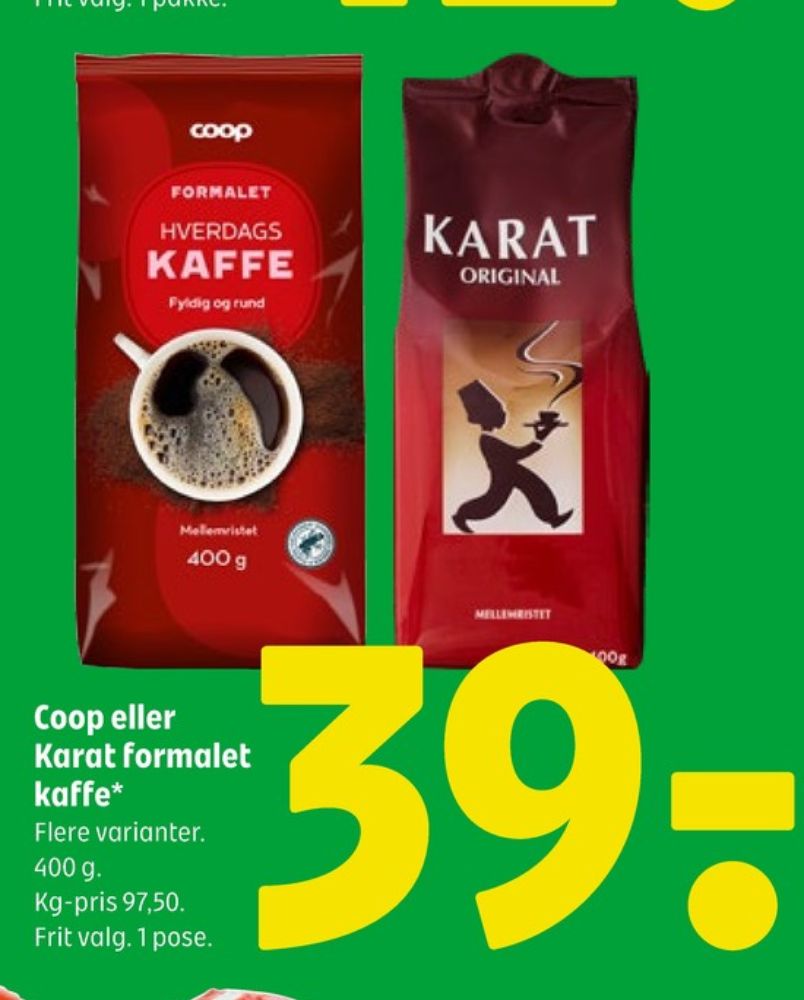Karat Original, Kaffe Formalet