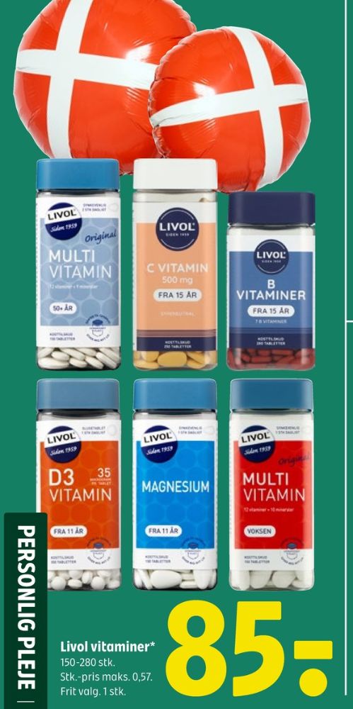 Livol Multi, Vitaminer