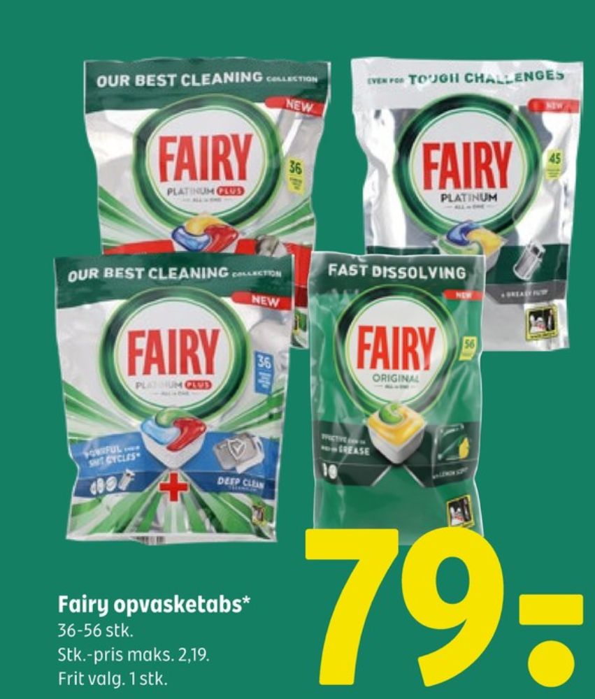 Fairy, Maskinopvask-tabs