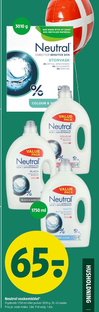 Neutral, Vaskemiddel-flydende