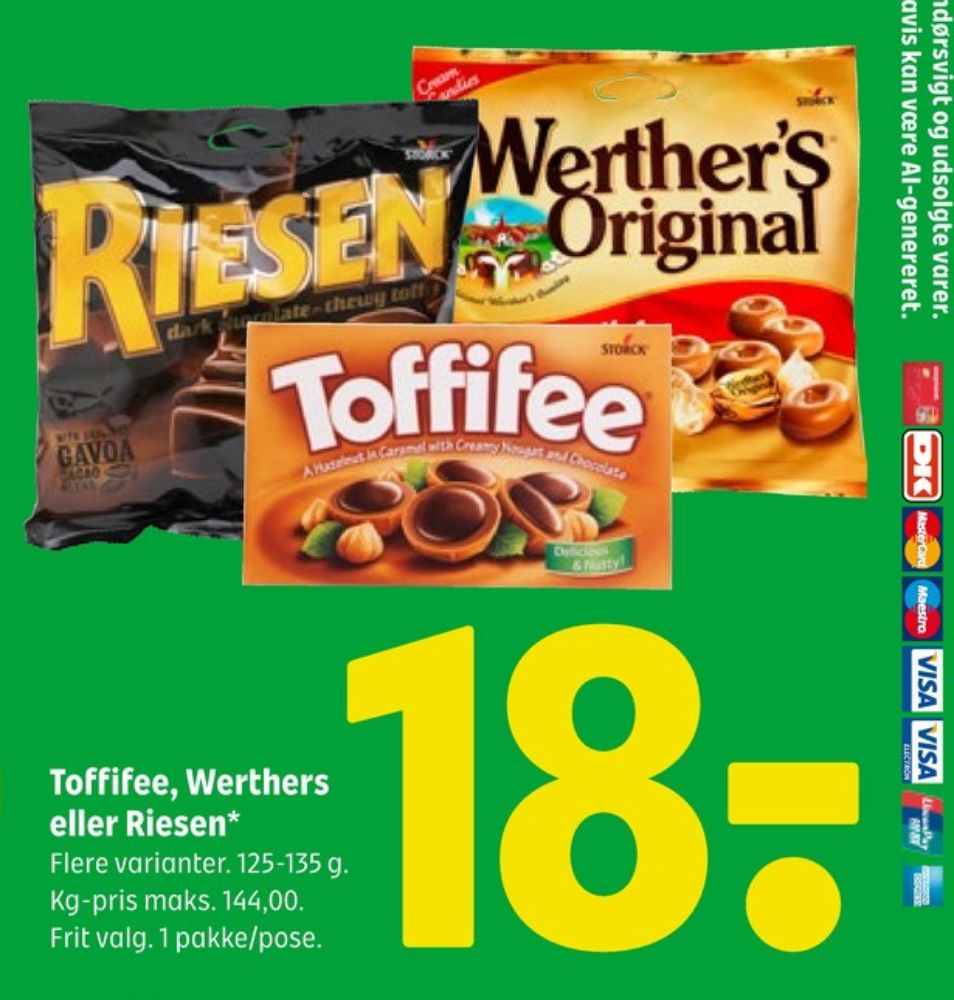 Toffifee, Dessertchokolade