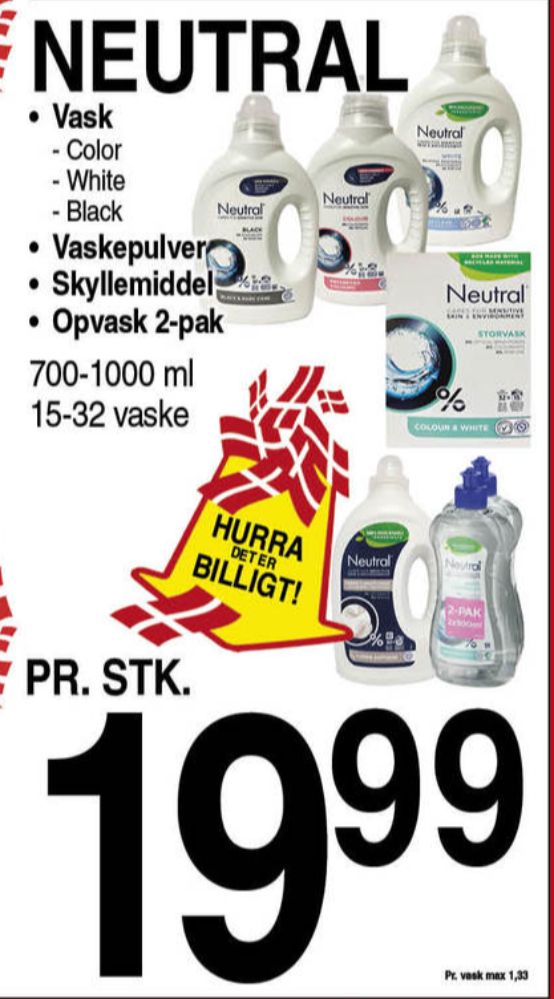 Neutral, Vaskemiddel-flydende