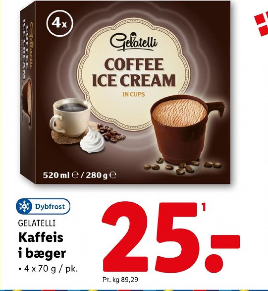 Gelatelli, Coffee Ice Cream in Cups
