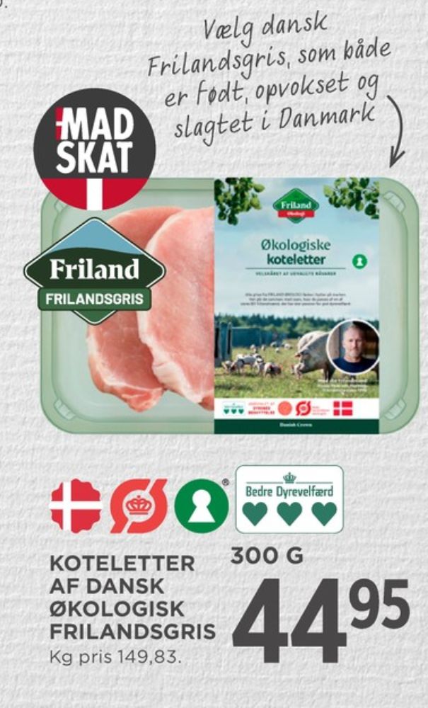 FRILAND Frilandsgris, Grisekoteletter