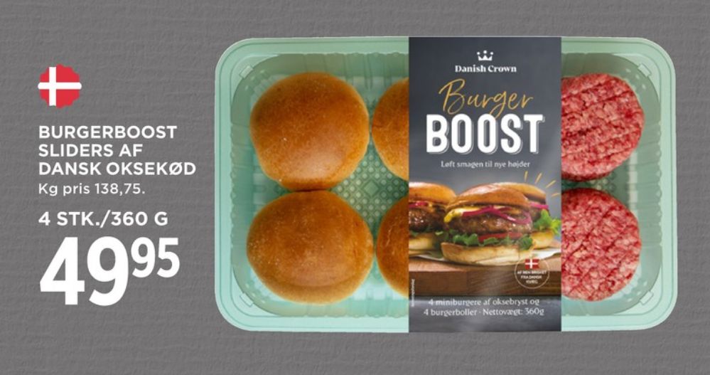 Danish Crown Burger Boost, Hakkebøffer Sliders