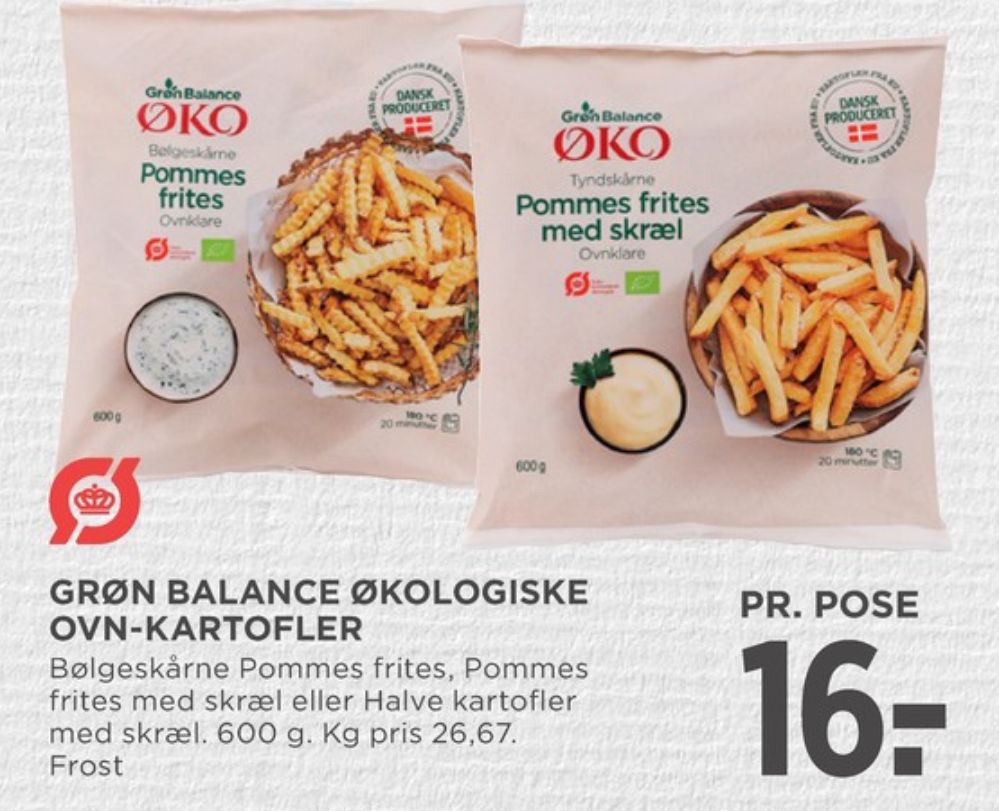 Grøn Balance, Pommes frites med skræl