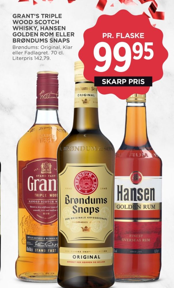 Brøndums  Klar, Snaps