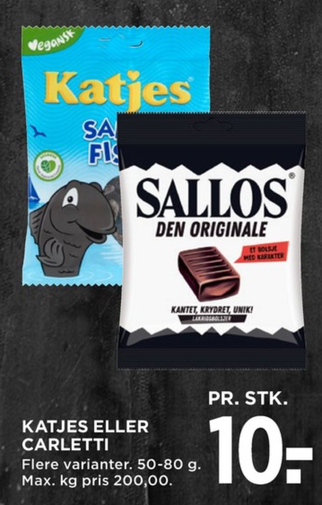 Katjes Salte Fisk, Slikposer