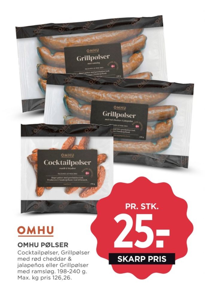 OMHU, Cocktailpølser