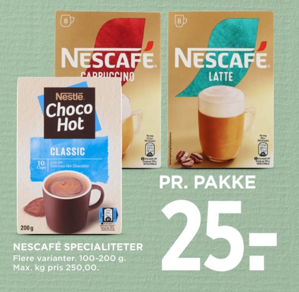 Nescafe, Instant Kaffe Latte