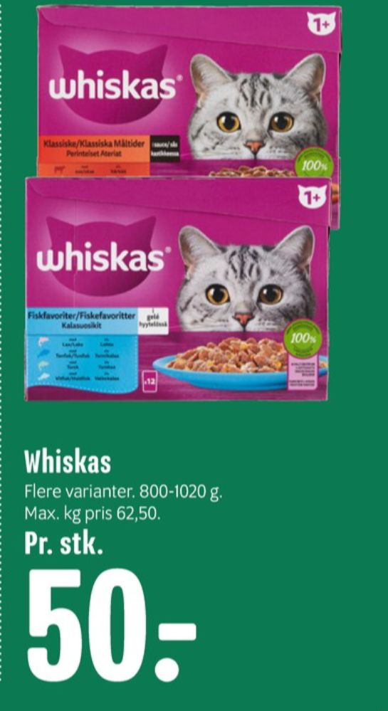 Whiskas, Kattefoder