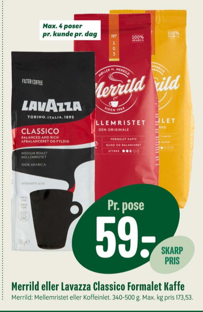 Merrild Mellemristet, Kaffe Formalet