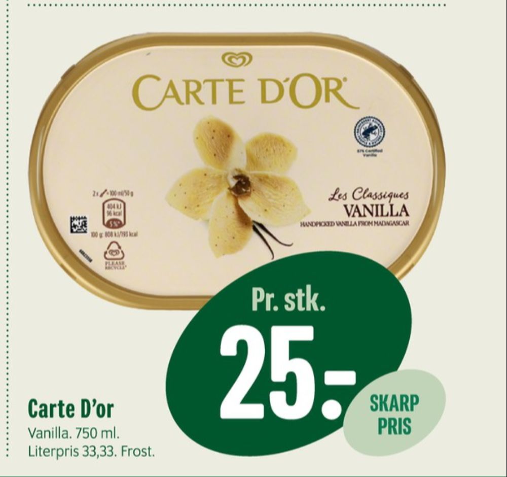 Carte d'Or Les Classiques, Vanilla Is