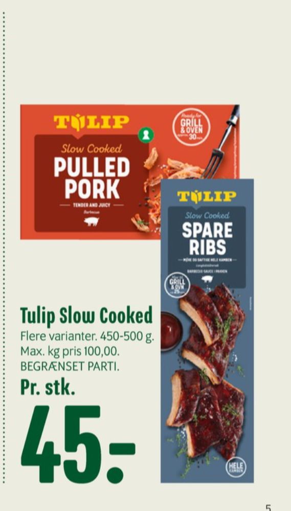 Tulip, Spareribs