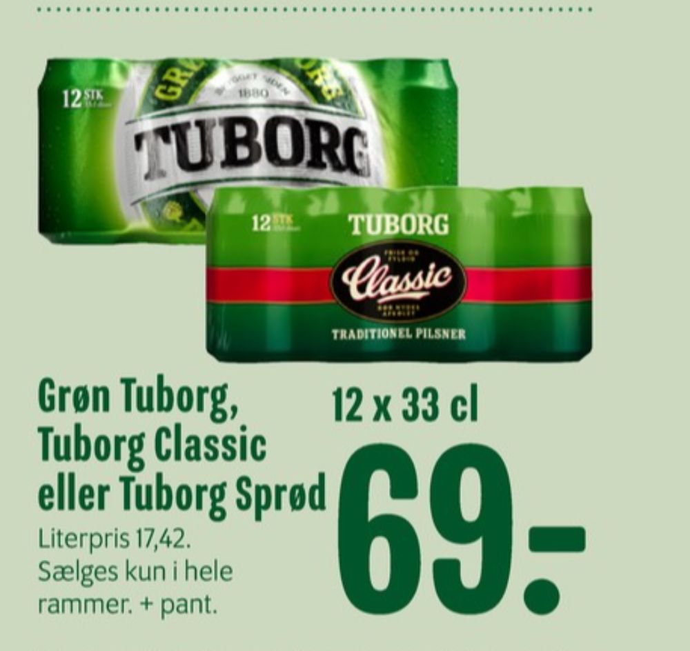 Tuborg Grøn, Øl 12 pk.