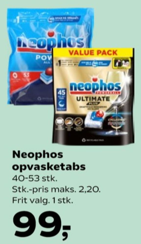 Neophos, Maskinopvask-tabs