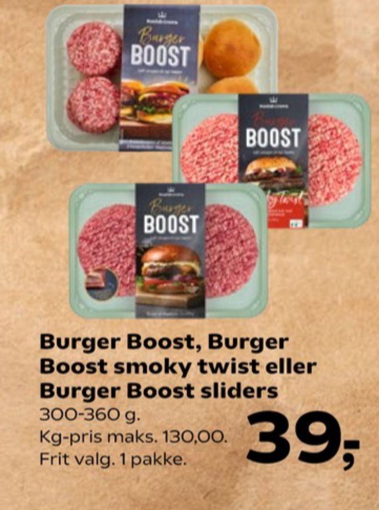 Danish Crown Burger Boost, Hakkebøffer Sliders