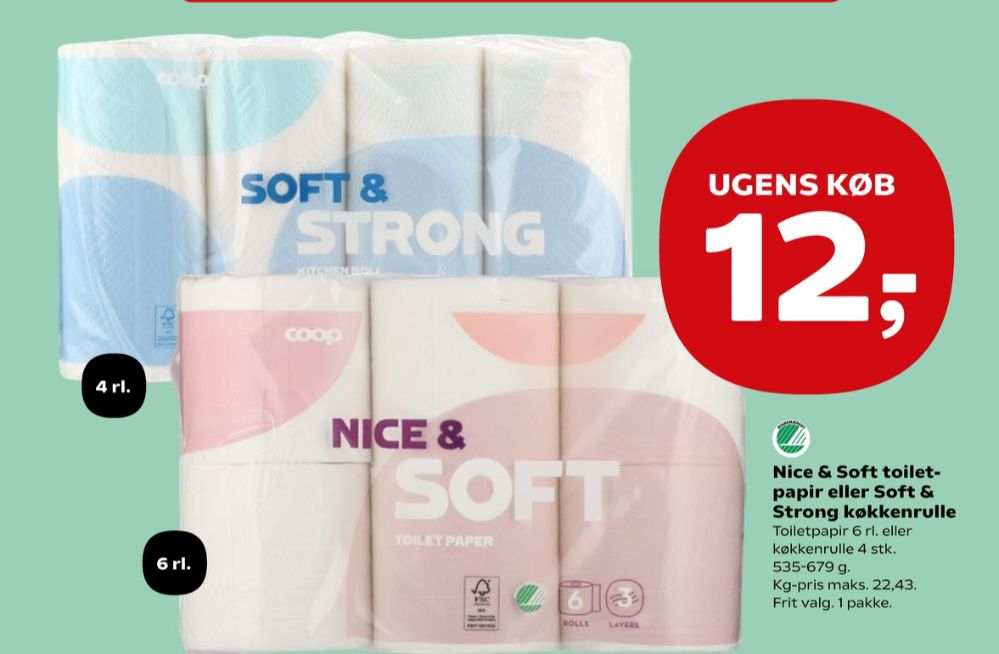 Coop Nice & Soft, Toiletpapir