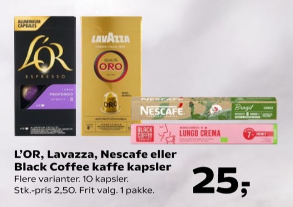 LavAzza Qualita Oro, Kaffekapsler