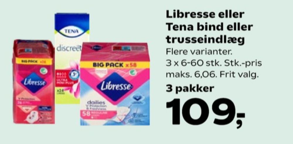 Libresse, Trusseindlæg