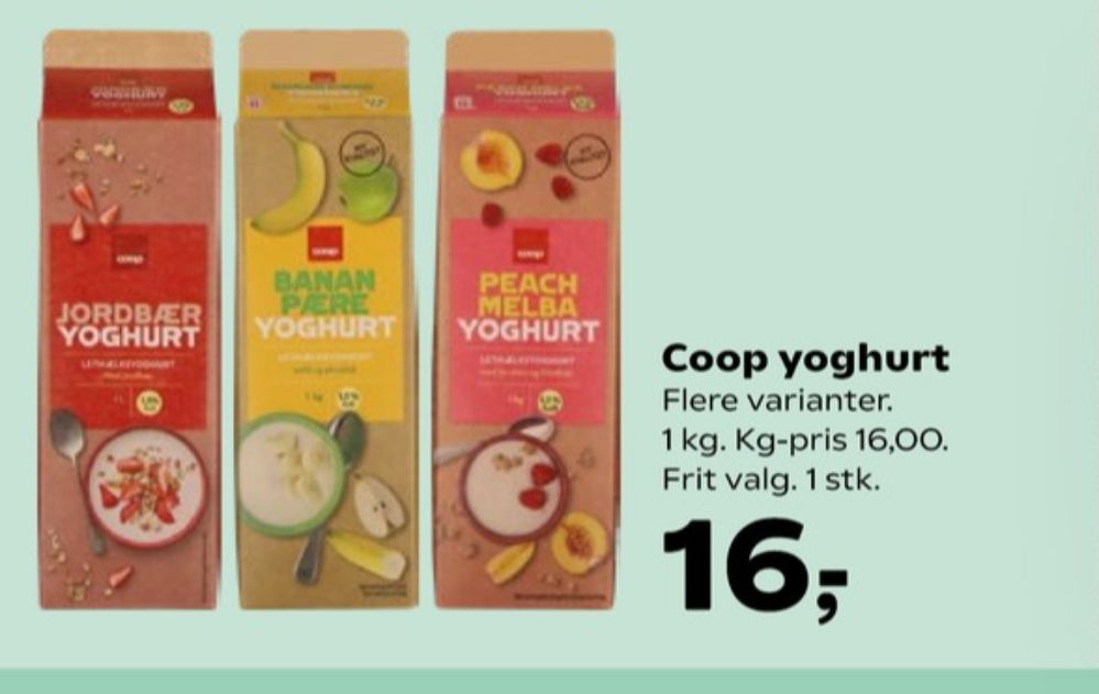 Coop, Jordbær Yoghurt 
