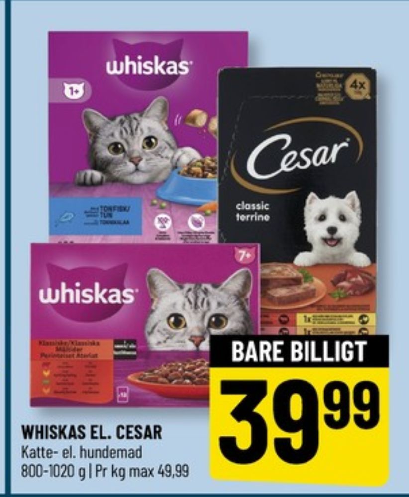 Whiskas, Kattefoder