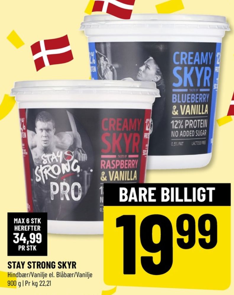 Stay Strong, Hindbær & Vanilje Skyr 