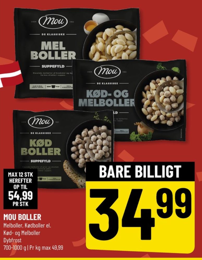 Mou, Kød- og Melboller