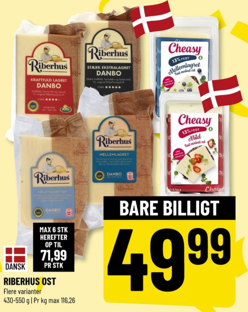 Riberhus, Skæreost Danbo Mellemlagret 30+