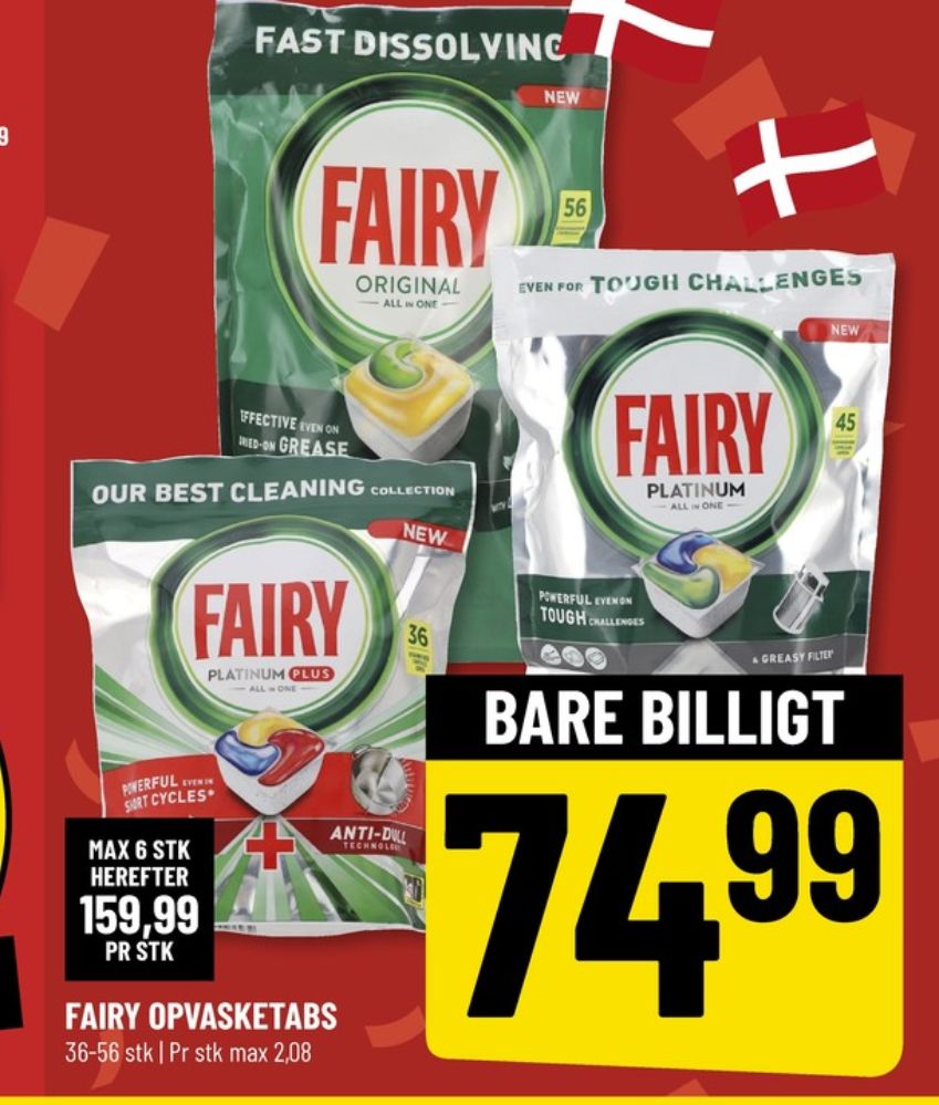 Fairy, Maskinopvask-tabs