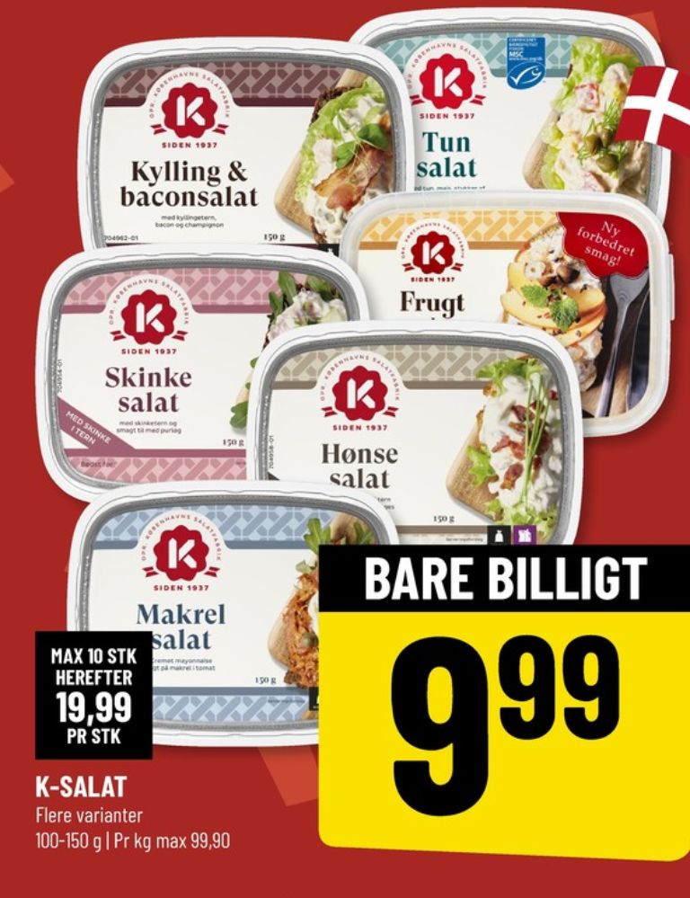K-salat, Kylling & Baconsalat