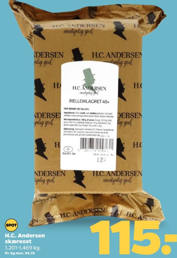 HC Andersen, Skæreost Mellemlagret 45+