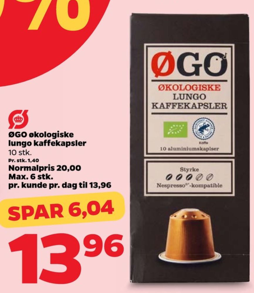 ØGO Lungo, Kaffekapsler