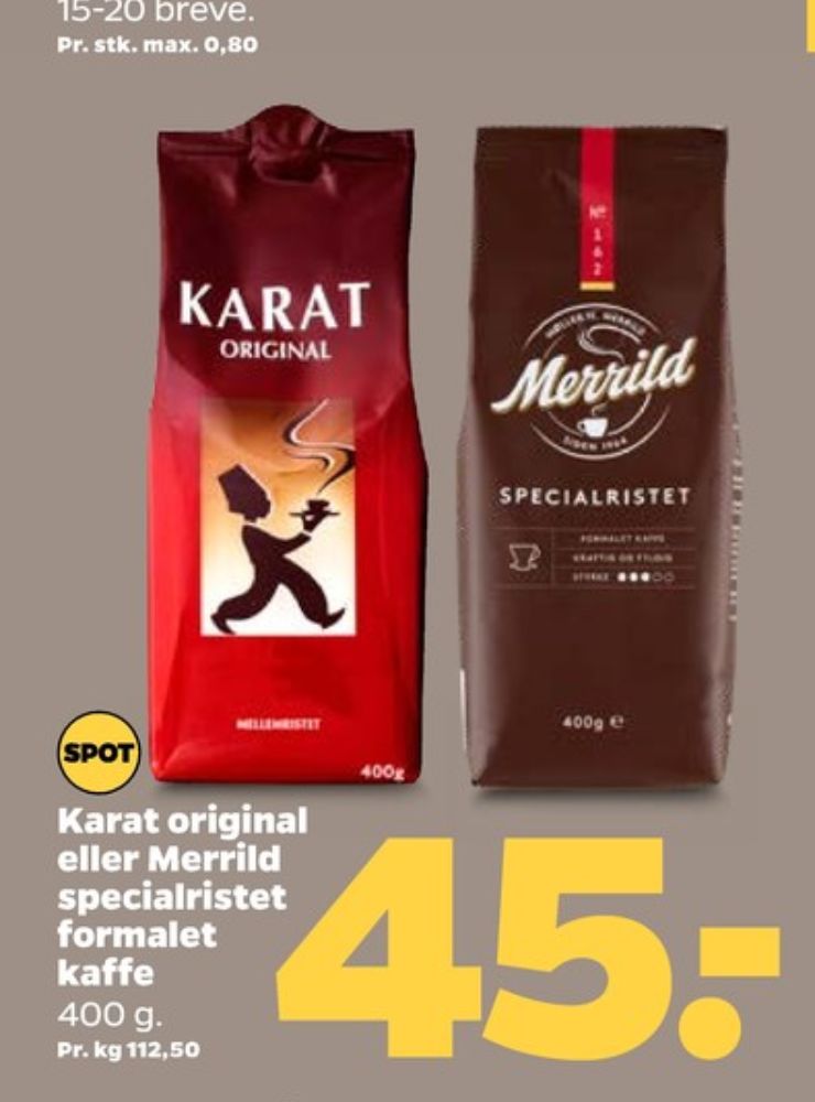 Merrild Specialristet, Kaffe Formalet