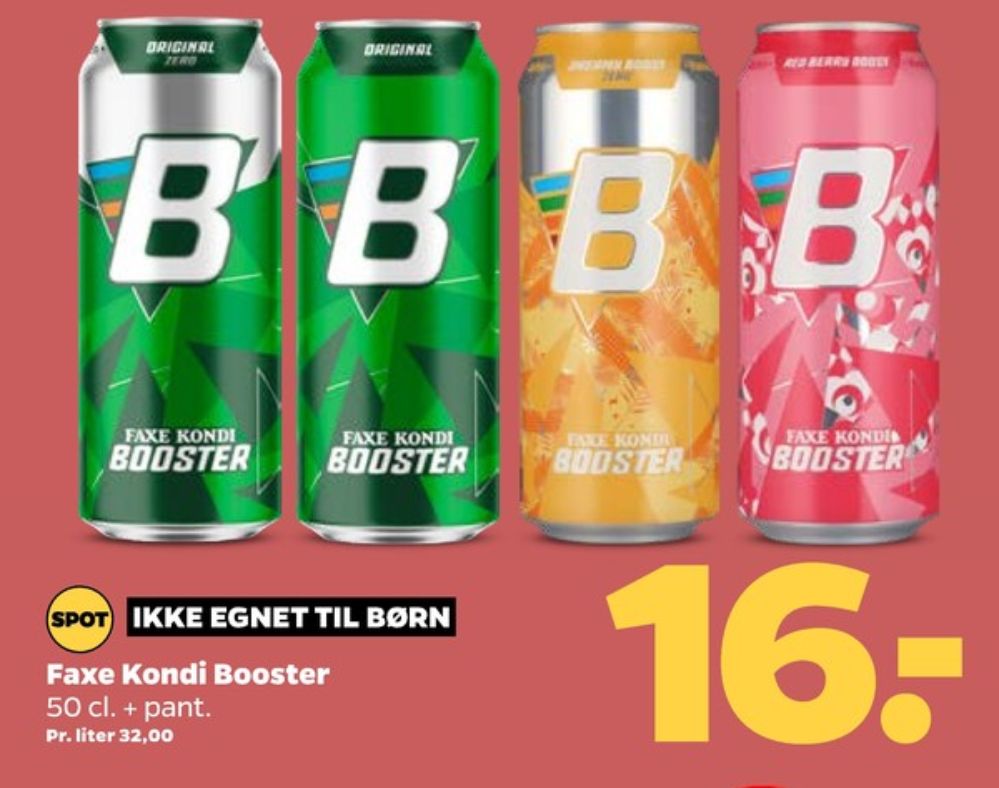 Faxe Kondi Booster Lemon, Energidrik