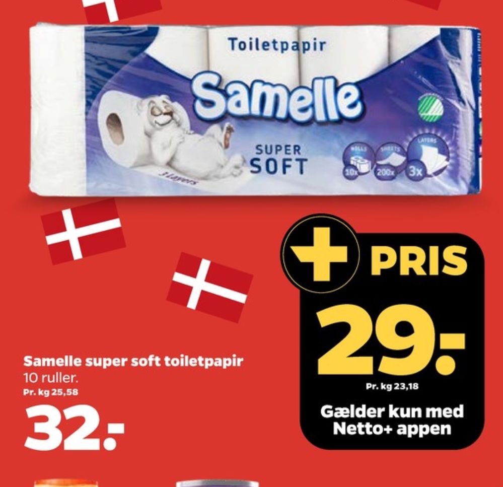 Samelle, Toiletpapir