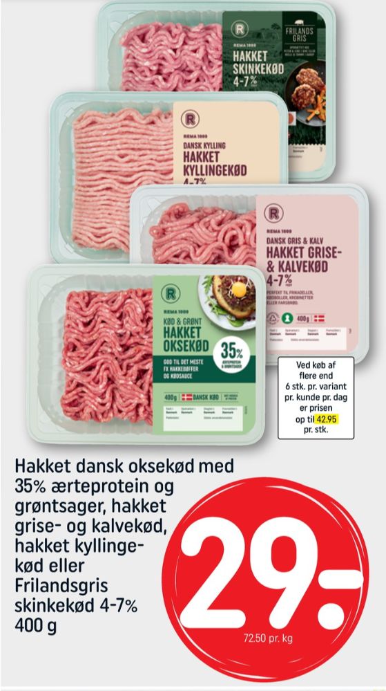 Rema 1000, Hakket Okse og Grønt 35%