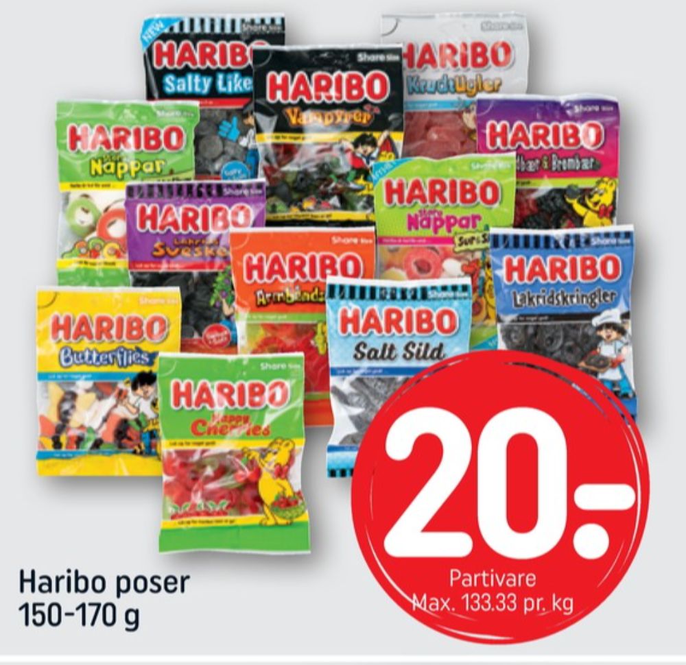 Haribo Salt Sild, Slikposer