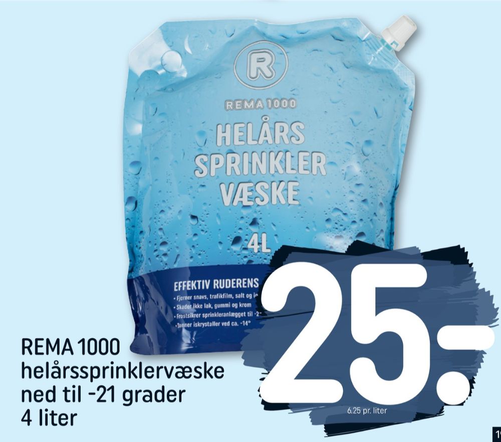 Rema 1000, Sprinklervæske