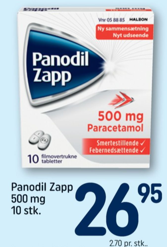 Panodil, Smertestillende