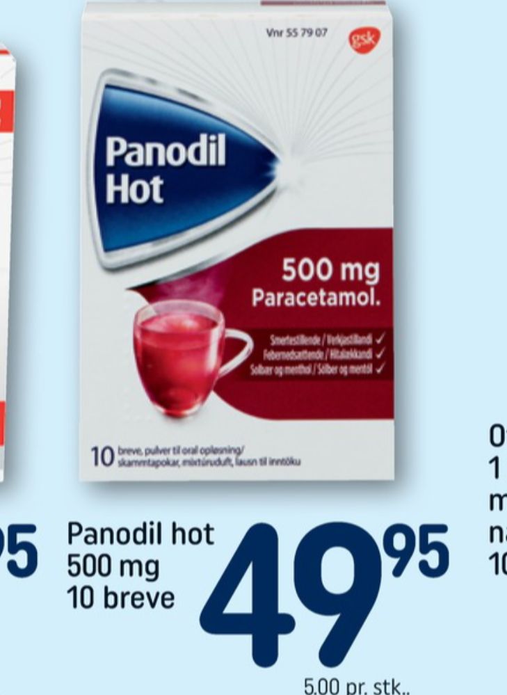 Panodil, Smertestillende