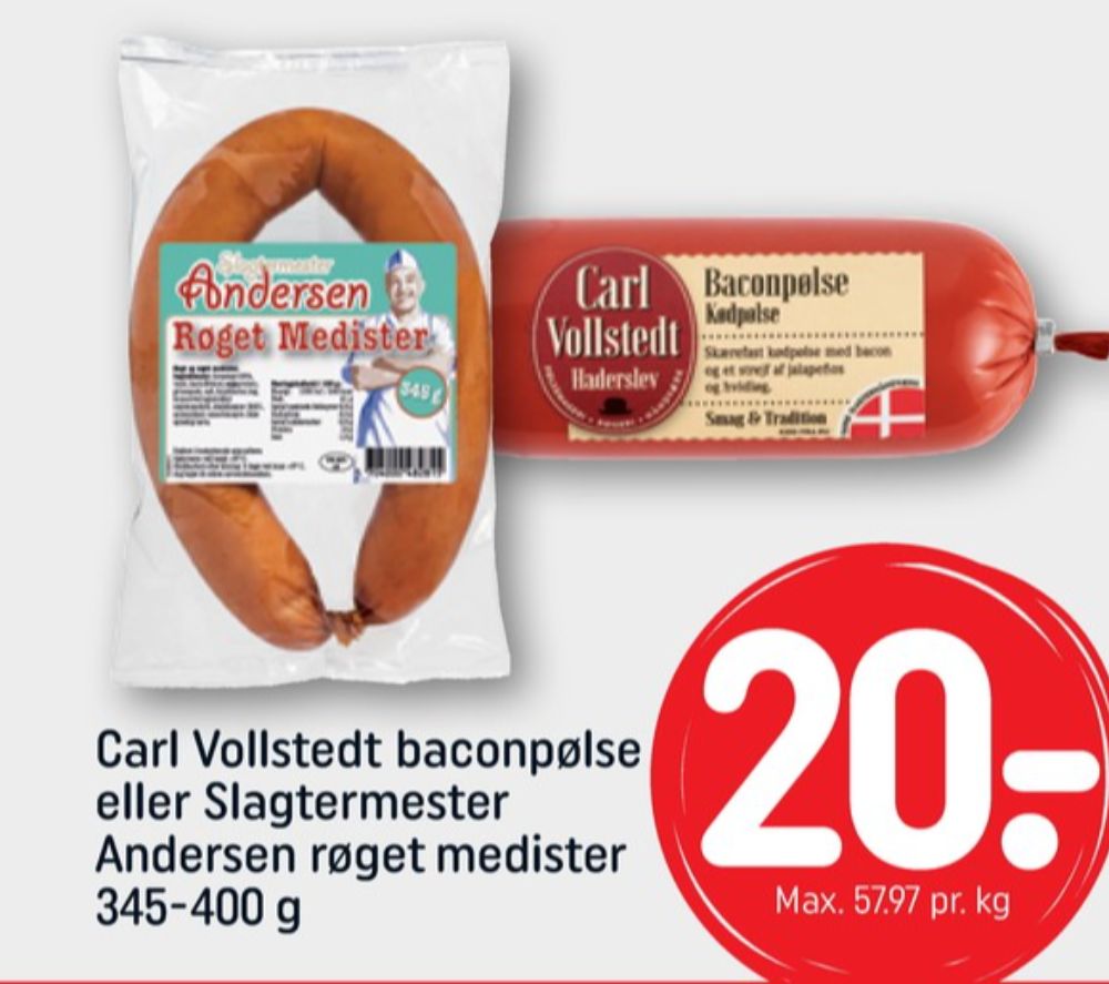 Carl Vollstedt's Eftf., Baconpølse Kødpølse
