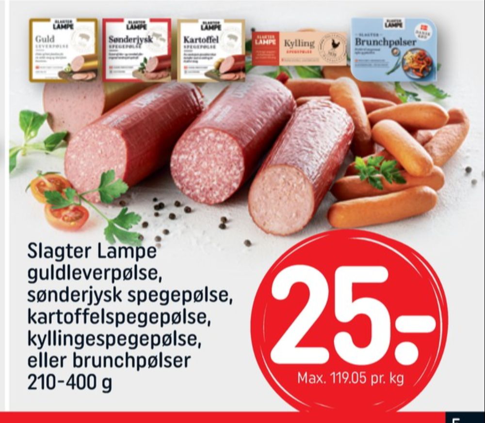 Slagter Lampe, Brunchpølser