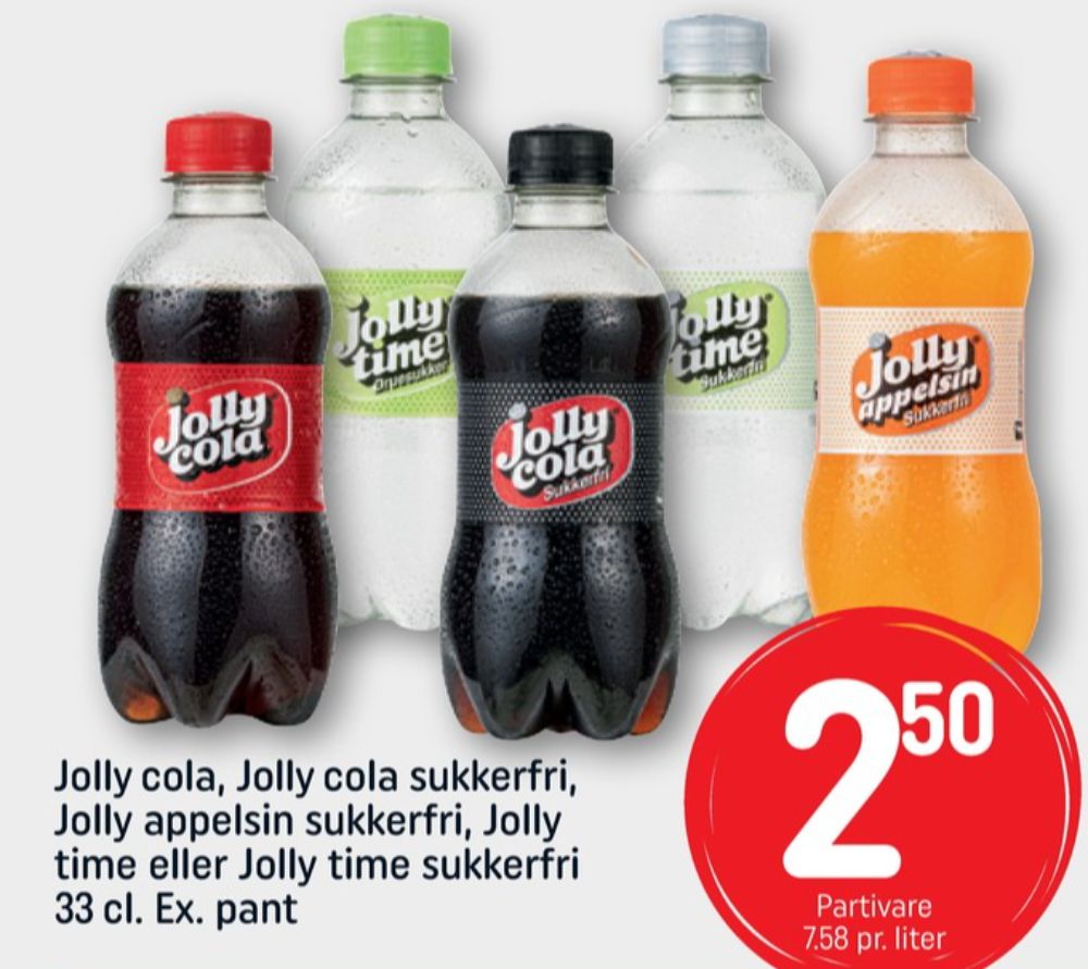 Jolly Cola Sukkerfri, Cola