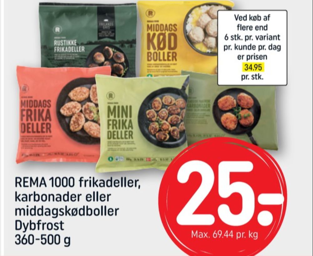 Rema 1000, Middagskødboller