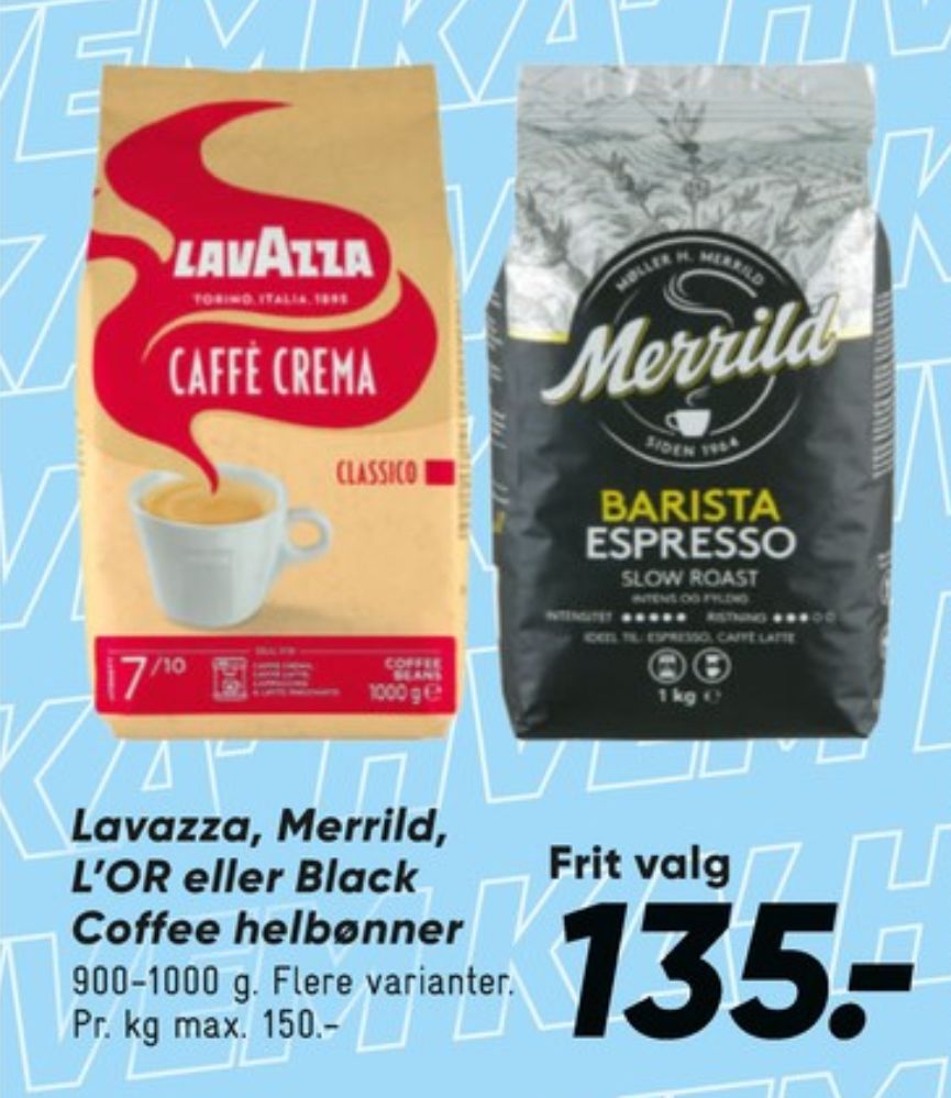 Merrild Barista Espresso, Kaffebønner