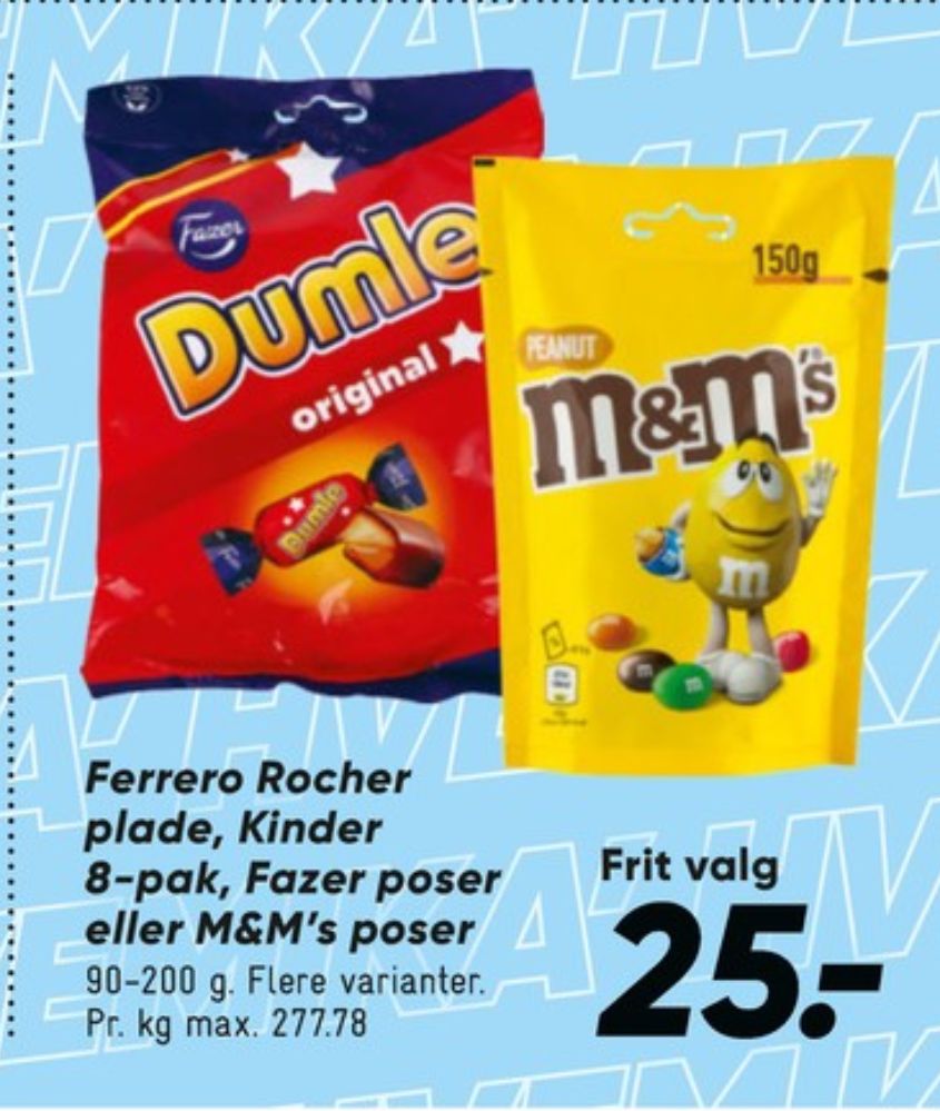 Kinder, Chokoladestænger