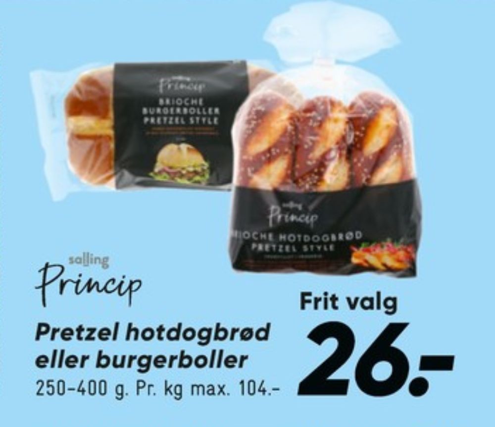 Salling Princip, Brioche Hotdogbrød Pretzel Style